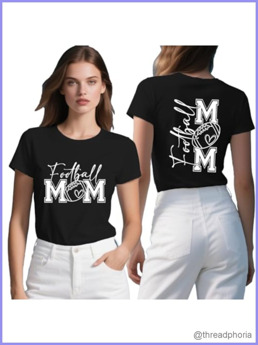 Football Mom Shirt Game Day Tshirt Sports Mama Tee Womens Soft Breathable